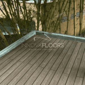 Piso WPC CHOCOLATE Colección Estructurado PREMIUM para Exteriores