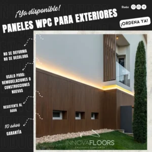 Panel WPC para Exteriores Cedro Oscuro, NUEVO PRODUCTO- PANELES WPC-EXTERIORES-RESISTENTES AL AGUA-GARANTIA-10-AÑOS-RECICLABLE-LIVIANO-PAREDES-PVC-WPC