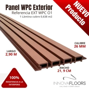 Panel WPC para Exteriores Caoba, NUEVO PRODUCTO- PANELES WPC-EXTERIORES-RESISTENTES AL AGUA-GARANTIA-10-AÑOS-RECICLABLE-LIVIANO-PAREDES-PVC-WPC