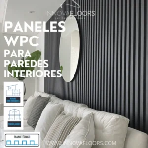 Panel WPC para Interiores Gris