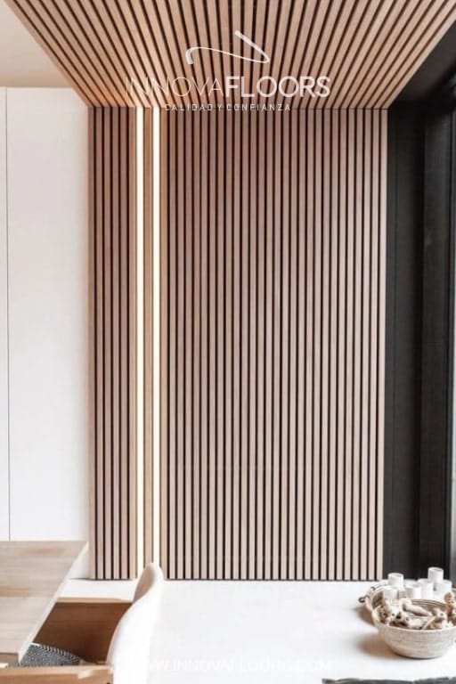 Paneles WPC decorativos Para Interiores como Sala Comedor ideal para Cambio de ambientes-min