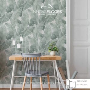 Papel de Coldagura Moderno Verde - Papel de Colgadura Decorativo Para pared Interiores Similares a Homecenter, Revestimiento Tipo Naturaleza al Mejor Precio.