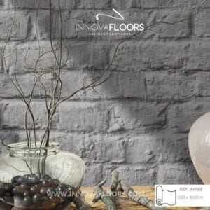 Papel de Coldagura Ladrillo Gris, Papel de Colgadura Decorativo Para pared Interiores Similares a Homecenter y Konker. Textura Ladrillo al Mejor Precio.