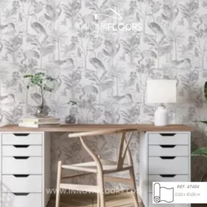 Papel de Coldagura Gris Claro Textura Animal Hojas Papel Tapiz Decorativo Para pared Interiores Similares a Homecenter y Konker. Textura Ladrillo al Mejor Precio.