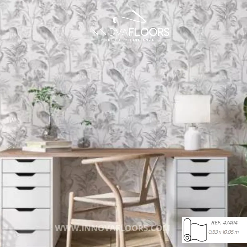 Papel de Coldagura Gris Claro Textura Animal Hojas Papel Tapiz Decorativo Para pared Interiores Similares a Homecenter y Konker. Textura Ladrillo al Mejor Precio.