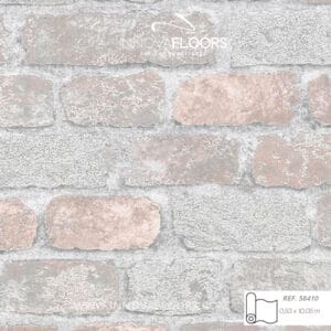 Papel de Coldagura Ladrillo Extra Claro Textura Industrial Tipo Loft 0036