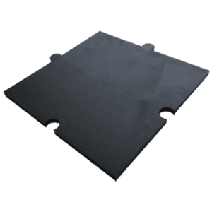 Piso Para Gimnasio Tipo Tableta Rompecabezas Color Negro Textura Lisa