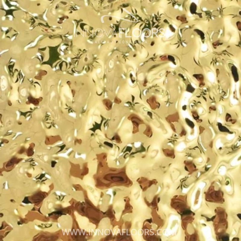 Lamina PVC Dorada Gota de Agua, Lamina Decorativa Gota de Agua, Color Dorado. Ideal para Techos y Paredes Modernas. Liviana, Elegante y Fácil de Instalar.