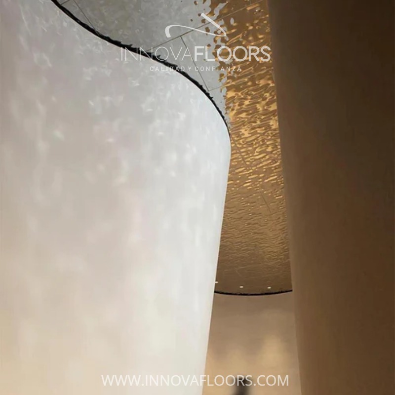 Lamina PVC Dorada Gota de Agua, Lamina Decorativa Gota de Agua, Color Dorado. Ideal para Techos y Paredes Modernas. Liviana, Elegante y Fácil de Instalar.