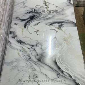 Lamina Marmolizada PVC Marmol Blanco Negro C2